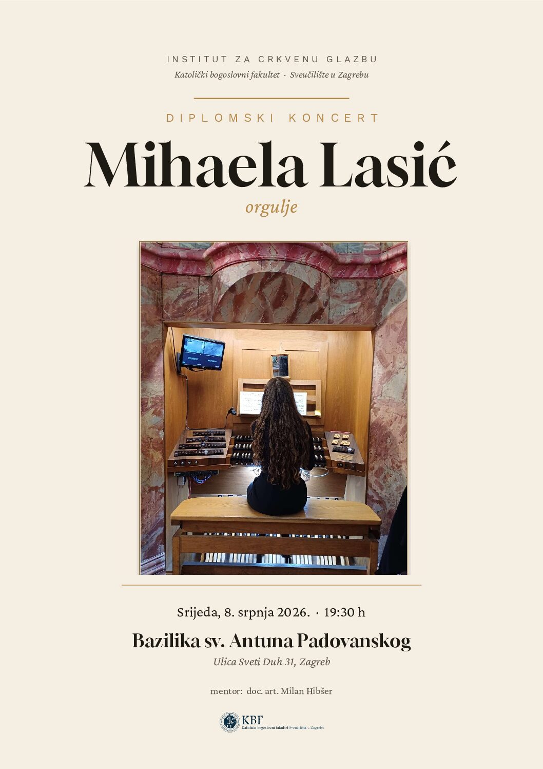 Orguljaški koncert - Mihaela Lasić