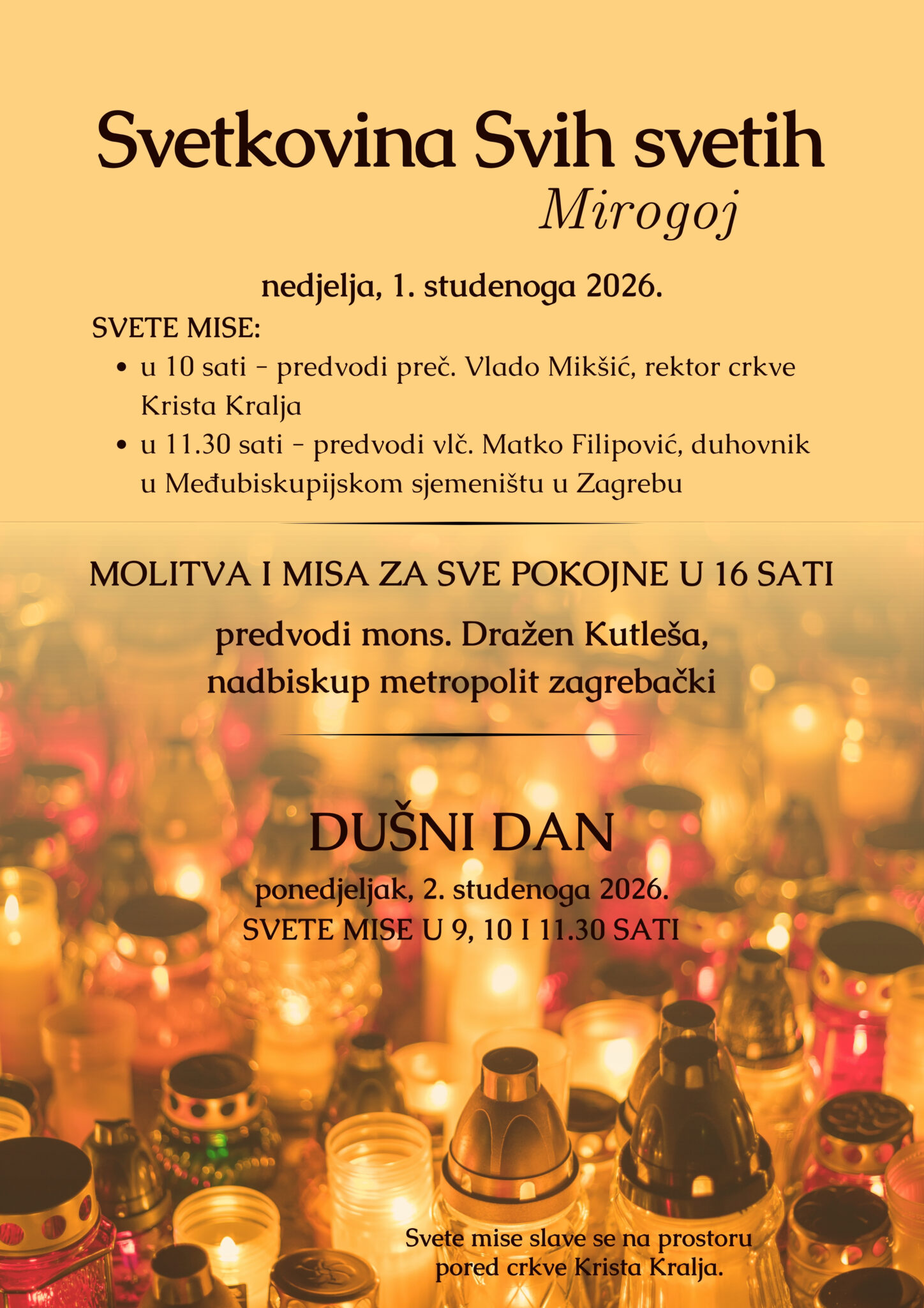 Svetkovina Svih svetih na Mirogoju